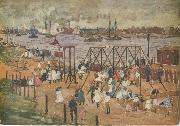 Maurice Prendergast The East River oil on canvas
